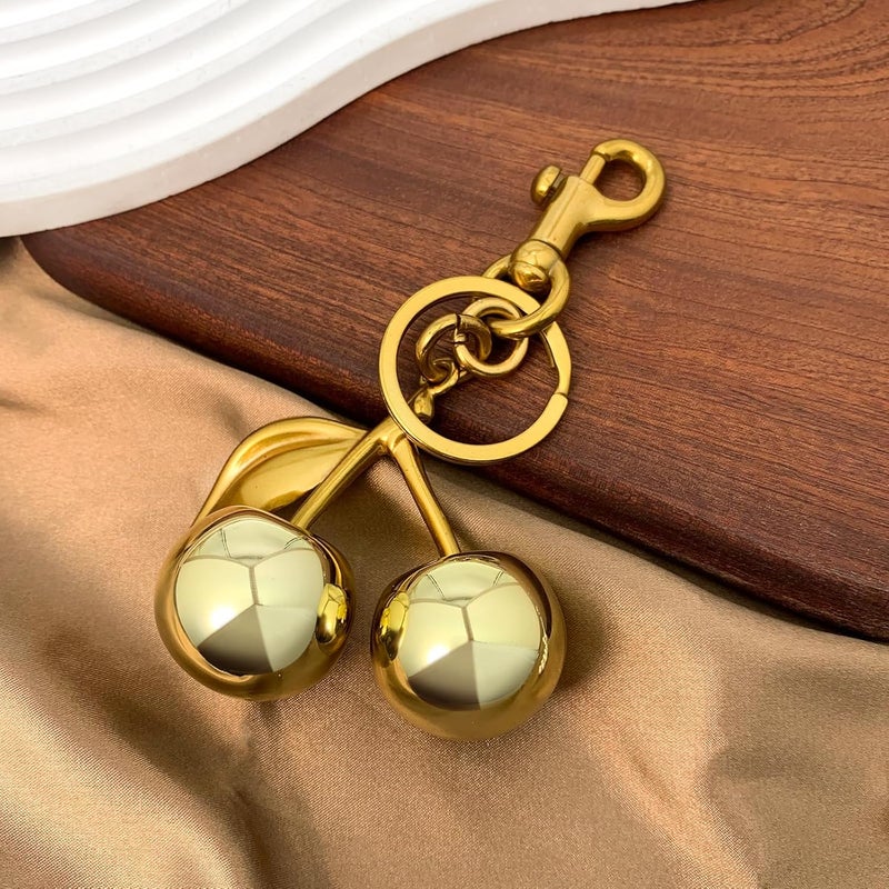 nylry Cherry Keychain & Bag Charm - Cute Cherry Accessories for Women - Gift - Image 2